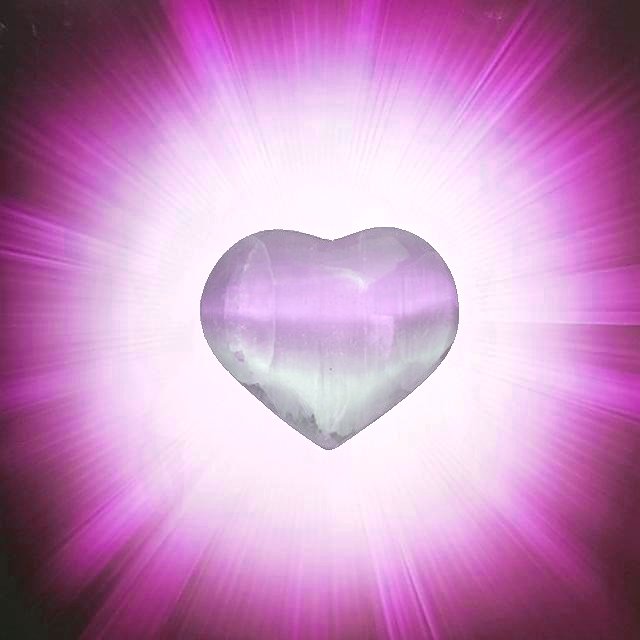 Selenite Meditation Heart (Polished Stone)